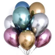 Image of Chrome Mix Colour Balloon 10” 8pc