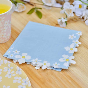 Ginger Ray Hello Spring Flower Edge Floral Napkins