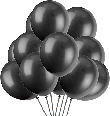 Pearl Black Colour Balloons 10” 15pc