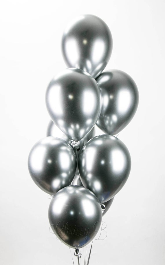 Chrome Silver Colour Balloon 10” 8pc