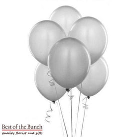 Pearl Silver Colour Balloons 10” 15pc