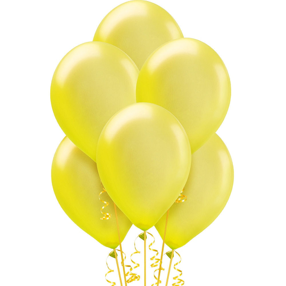 Pearl Yellow Colour Balloons 10” 15pc