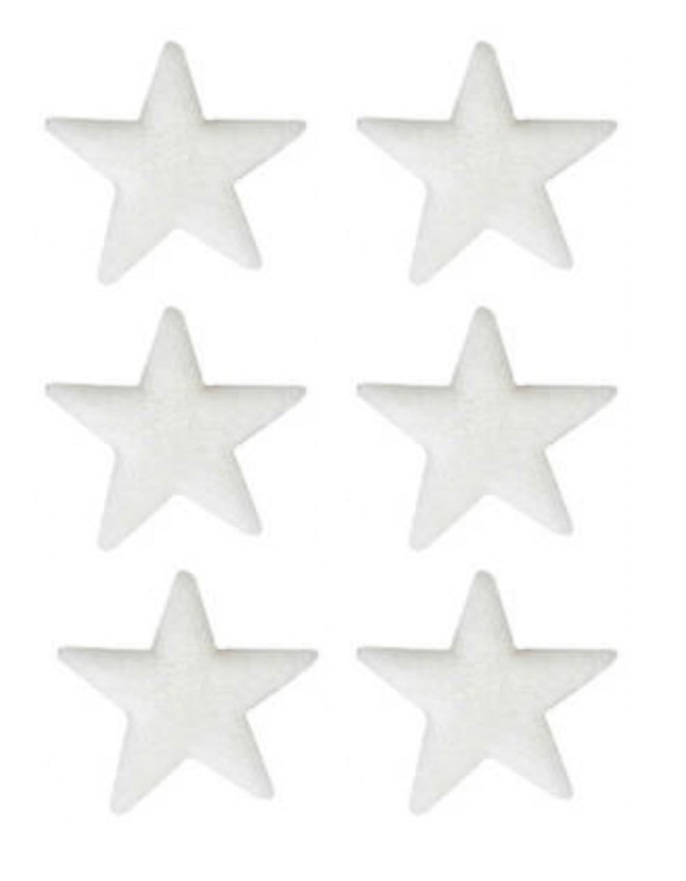 Edible sugar icing shimmer star white 