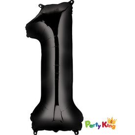Black “1” Numeral Foil Balloon 86cm (34”)