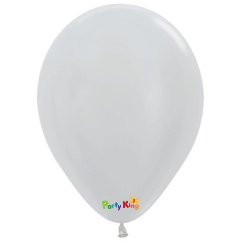 Sempertex Satin Pearl Silver 5” Latex Balloon