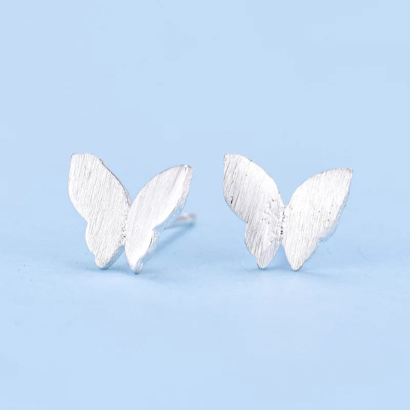 925 Silver Ear Stud Solid Butterfly