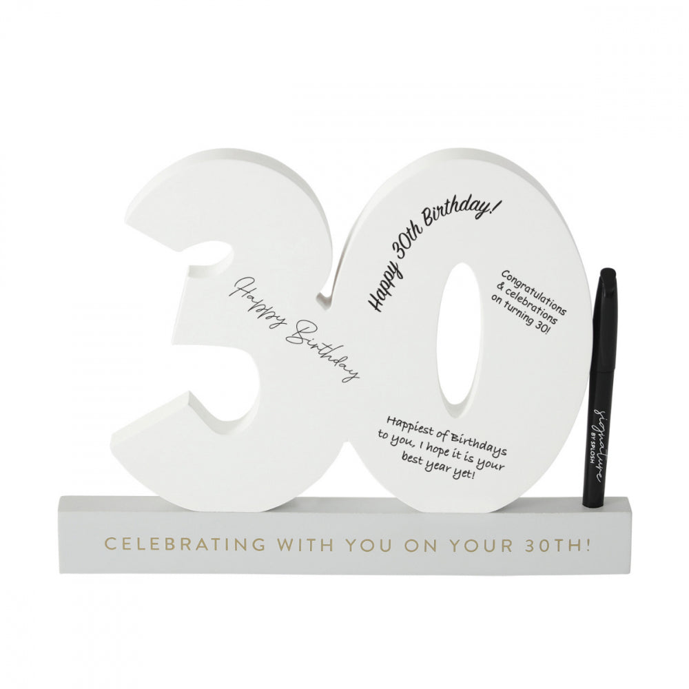 30th Wooden Signature Number