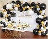 Balloon Garland DIY Kit Set Black, Gold and White