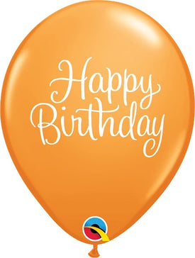 Happy Birthday Classy Orange 11” Balloon