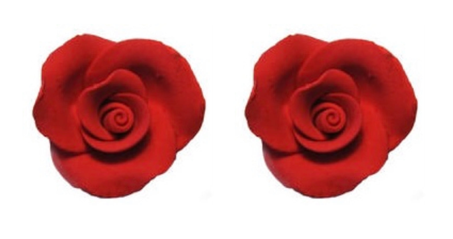 Edible Sugar icing red roses 
