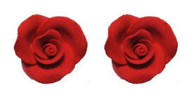 Edible Sugar icing red roses 