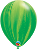 Qualatex Green Rainbow SuperAgate 11” Latex Balloon