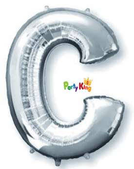 Silver Letter “C” Foil Balloon 16” (35cm)