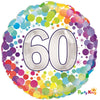 Colourful Confetti Foil Balloon 60th