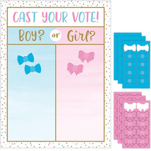 Gender Reveal Balloons Party Game Cast Your Vote