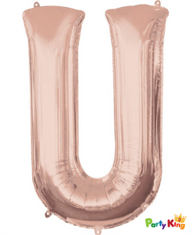 Rose Gold Letter “U” Foil Balloon 16” (35cm)