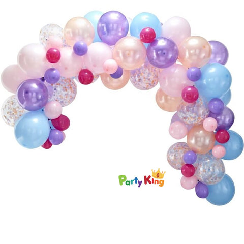 Image of Balloon Garland Arch Pearl Pastel Balloons