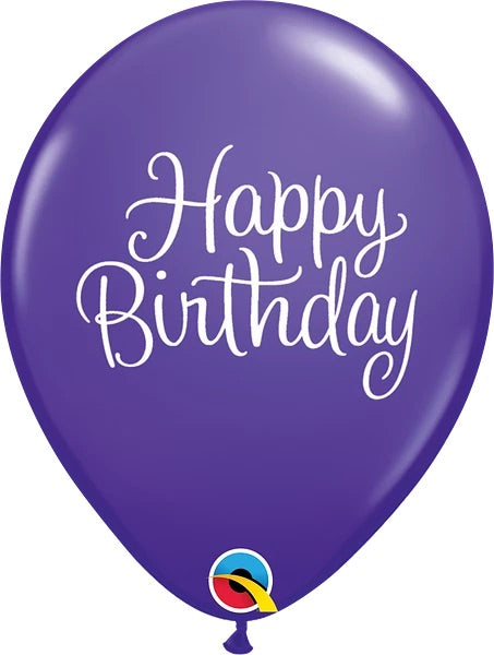 Happy Birthday Classy Purple 11” Balloon