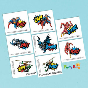 Justice League Heroes Unite Tattoo Favors