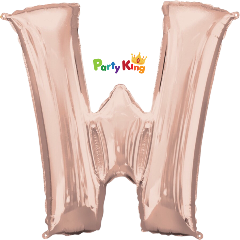 Rose Gold Letter “W” Foil Balloon 16” (35cm)
