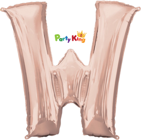 Rose Gold Letter “W” Foil Balloon 16” (35cm)