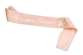 It’s My Sweet 16th Sash Peach Rose Gold