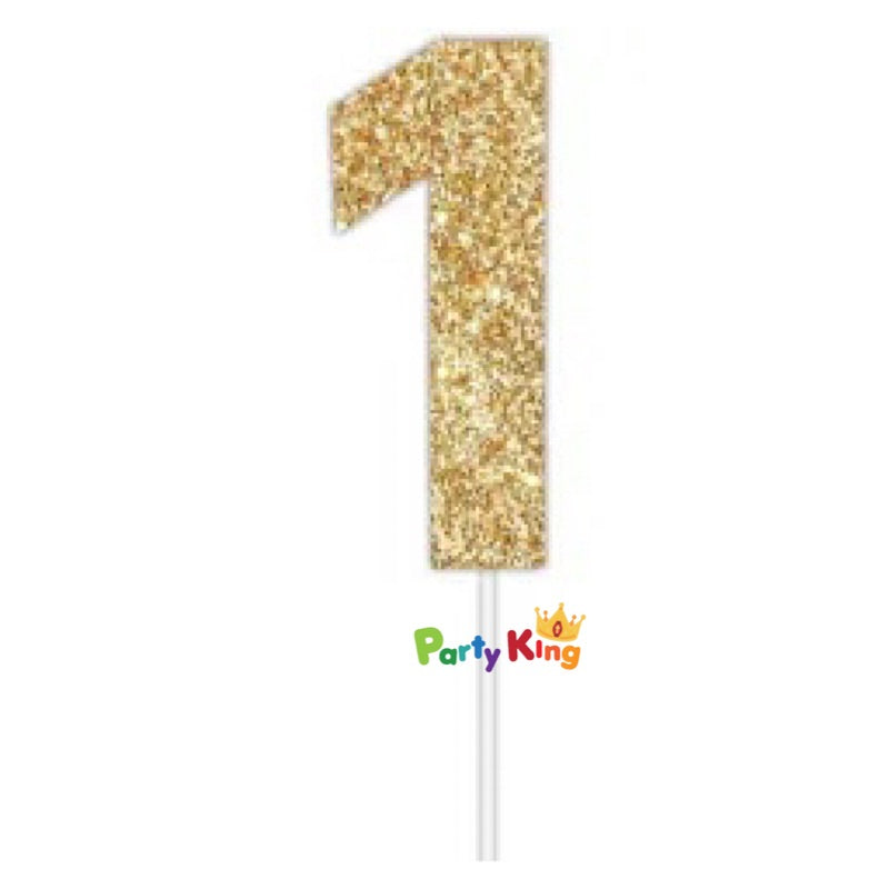 Glitter Cake Topper Gold No.1
