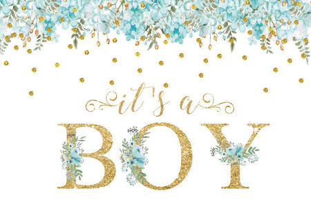 Baby Shower Backdrop - It’s A Boy Flower