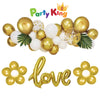 Balloon Garland Kit Gold and White