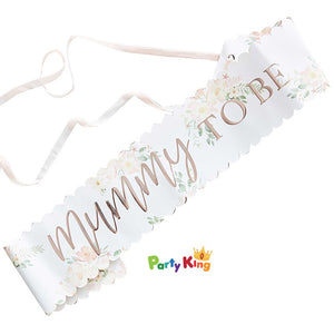 Baby In Bloom Sash Mummy To Be Foiled