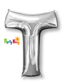 Silver Letter “T” Foil Balloon 16” (35cm)