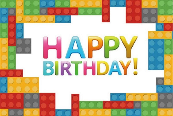 Happy Birthday Lego Block Canvas Backdrop – Party King Wanganui