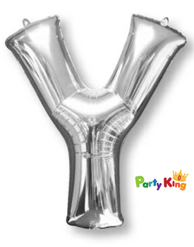 Silver Letter “Y” Foil Balloon 16” (35cm)