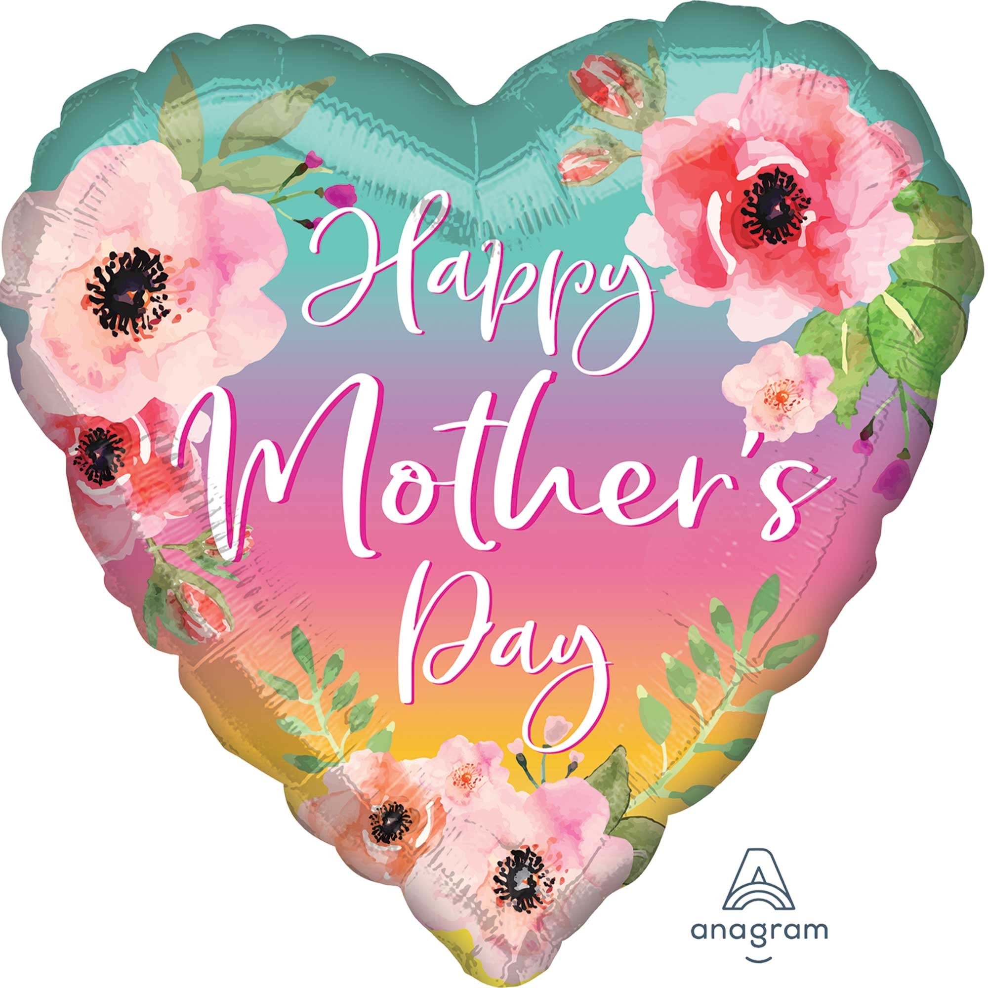 Happy Mother’s Day Flowers & Ombré Foil Balloon