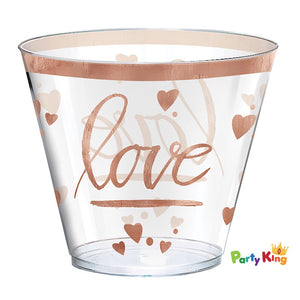 Navy Bride Plastic Tumblers Love Hot Stamped