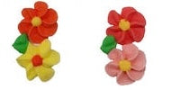 Edible Sugar duo flower orange 