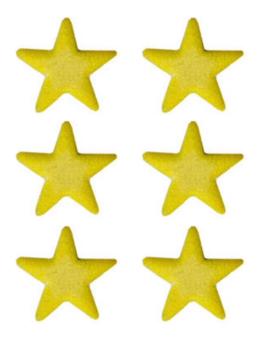 Edible Sugar icing shimmer star gold 