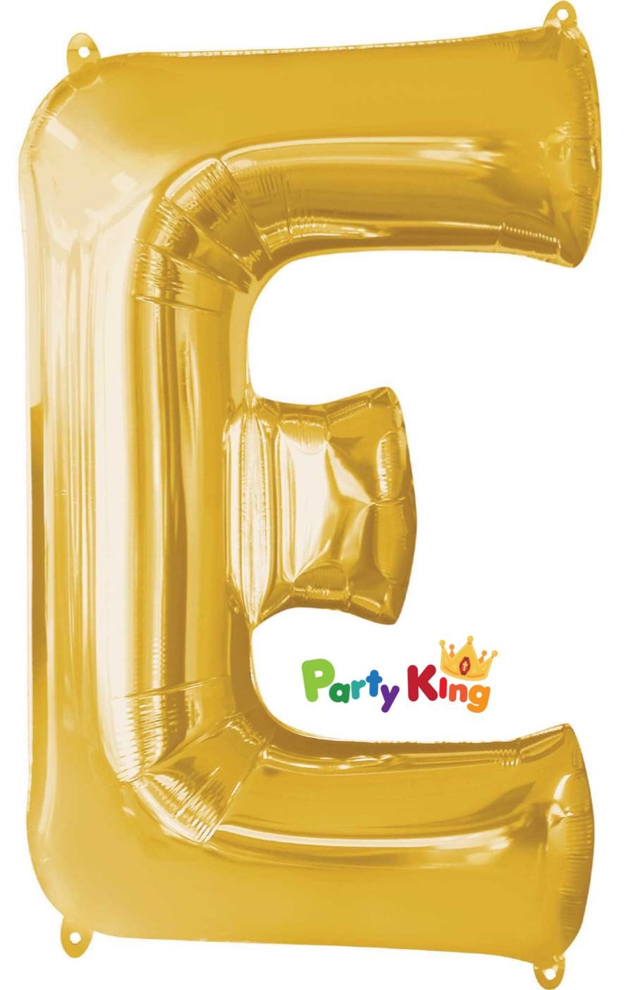 Gold Letter “E” Foil Balloon 16” (35cm)