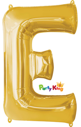 Gold Letter “E” Foil Balloon 16” (35cm)