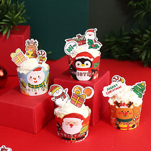 Christmas Cupcake Cup/Case