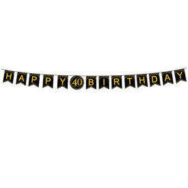 Sparkling Gold 40th Bunting