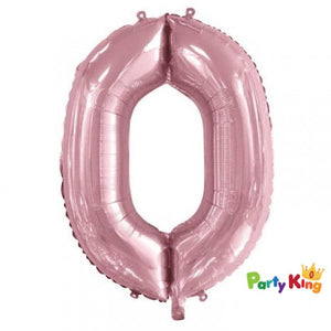 Pastel Pink “0” Numeral Foil Balloon 86cm (34”)