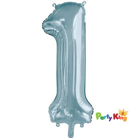 Pastel Blue “1” Numeral Foil Balloon 86cm (34”)