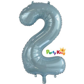 Pastel Blue “2” Numeral Foil Balloon 86cm (34”)