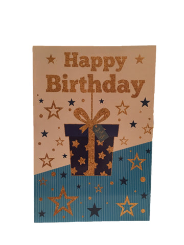 Image of Happy Birthday Present Blue