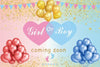 Gender Reveal Backdrop - Balloons