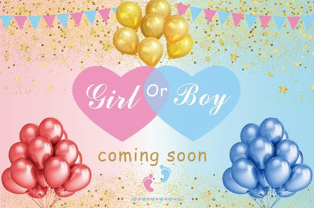 Gender Reveal Backdrop - Balloons