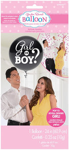 Gender Reveal Girl Or Boy? Latex Balloon With Confetti Kit