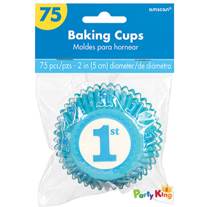 1st Birthday Blue Standard Cupcake Cases