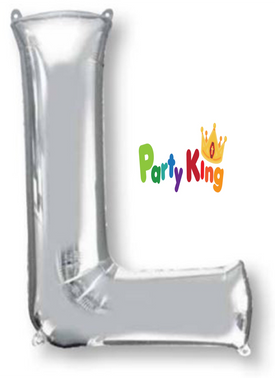 Silver Letter “L” Foil Balloon 16” (35cm)